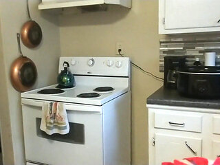 Cooking Soup in Just an Apron