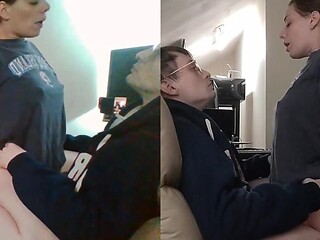 Heather Kane rides cock in college dorm for surprise creampie