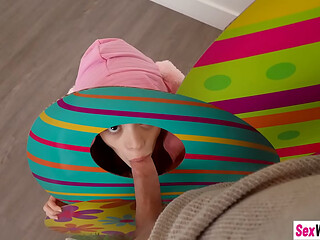 You are my bunny lets jump on my balls and ride my big dick stepsister