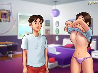 Stepbro Fucking Stepsister'_s Pussy and Cum INISDE Pussy, Creampie Inside Tight pussy - Summertime Saga 44 By DarkCookie - 3D Porn Game