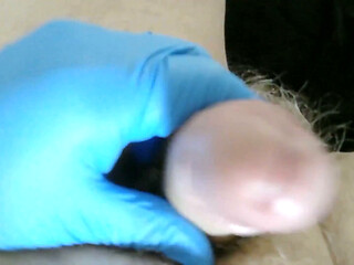 Latex Gloves and Lube Worked a Treat. Spunk, Wank, Toss, Jerk