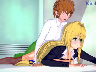 Ryouko Mikado and Tearju Lunatique and Rito Yuki intense sex. - To Love Ru Hentai