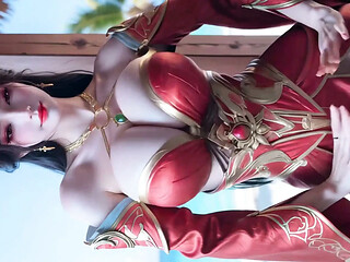 Ancient beauty dances in hot AI animation