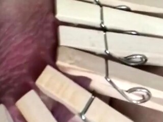 Bestie's Kinky Fun with Pegs as Toys for Big Boys