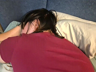 MILF Doggy Cumming and Woken Cum Surprise