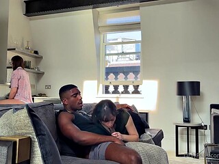 Interracial Teen Under the Blanket