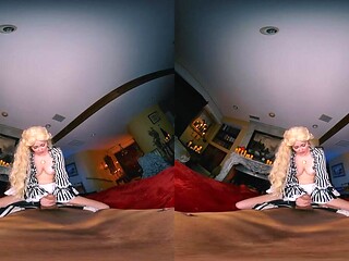 Teen beauty Katrina's ghostly blowjob