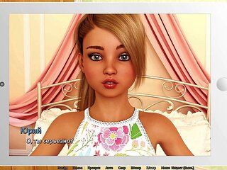 Teen blond beach, diminutive, 3d animated