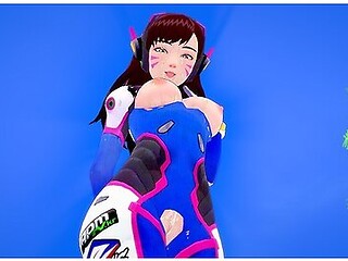 D.va Covered In Cum! Overwatch 3d Hentai With Gamer Girl