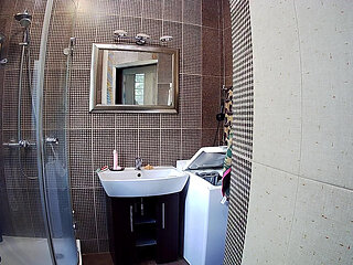 Shower: Hot Petite Girl Stella Enjoying Her Steamy Shower Time