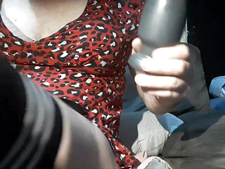 Slut in Red Skirt and Butt Plug