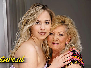 Hot Teen Selvaggia Eats Out Hairy Grandma Ilya's Unshaved Pussy