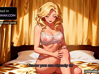 Hentai Blonde Mature Neighbor invites me her place JOI Anime Voiced ASMR