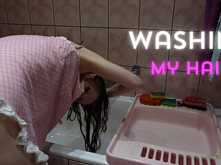 Washing My Hair in the Shower