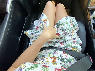 Risky Masturbation in the Backseat of a Taxi