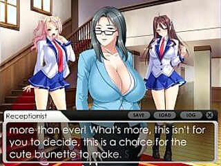Busty milf tempts innocent Aika in a smutty lesbian hentai vore project