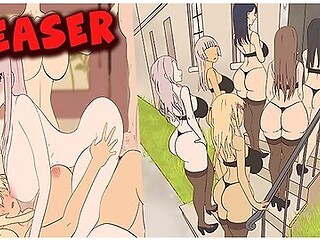 Teaser. 6 Girls Fucked A Guy Gangbang.(hentai 2025 ) With Car Toon