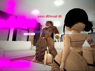2 Baddies Compete Who Deepthroats BBC Better (ROBLOX BROOKHAVEN)