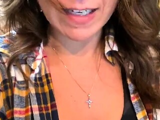 Busty brunette solo masturbation