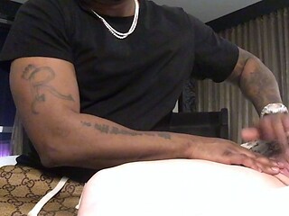 Busty Black Amateur MILF Interracial Creampie POV