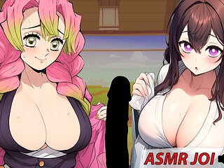 Spanish Hentai Audio JOI. Cock training with Kimetsu girls.