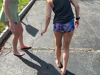 Two Lesbians Sloppily Worship Dirty Feet Rim and Eat Pussy
