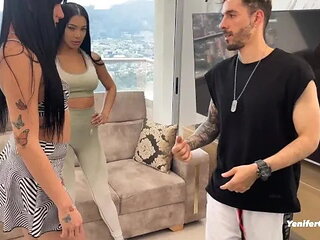 Two Hot Venezuelan Girls Fuck Their Personal Trainer