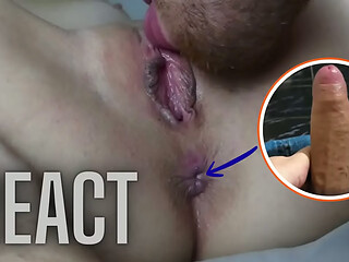 React: Clit Licking and Wet Female Orgasm