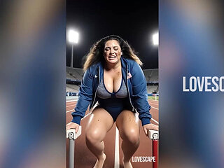 Gold-medal Fuck Fest - Athletes Filled Deep on the Track