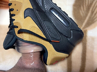 Fucking my new Nike Air Max 90 using fleshlight part 2 ( cumming inside )