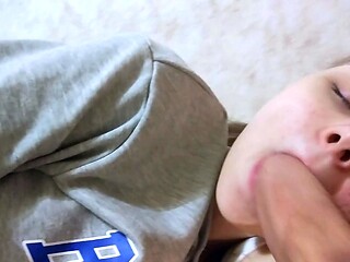 I Shoot by Myself how his Big Dick Fucks my Mouth   hiYouth
