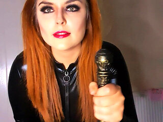 Dominant Humiliation JOI by Latex Mistress in Maleficent Cosplay