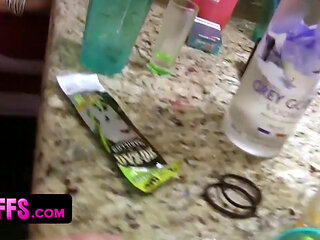 Lascivious ladies with loose morals sucking & fucking during real bachelorette party