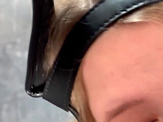 A Teen Slave Used Fixed in Mouth Squirted