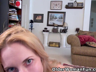 Fitness Crazed MILF Ciel From the Usa Slides Out of Her Evening Dress and Rubs Her Inviting Cunt