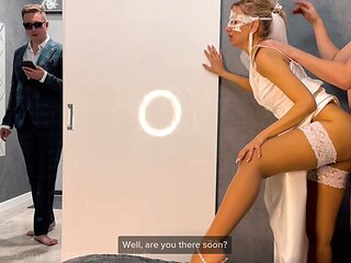 Pretty Slim Blonde Bride Cheats On Her Fianc Having Sex With Her Step-bro Right Before the Wedding