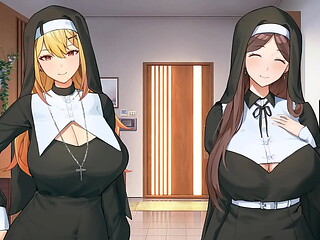 Summer Clover [ HAREM HENTAI GAME ] Ep.19 Cute day for the 3 NUNS !