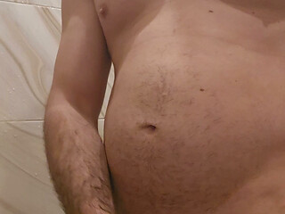 Jerking off with pulsating cumshot