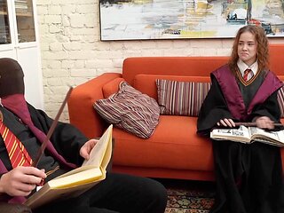 Hot wizard works her mouth on my wand