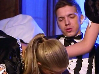 Served by Two Blonde Maids