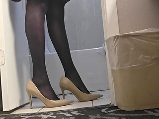 Tap dancing with heels on