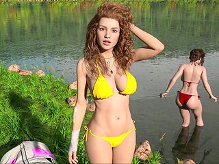 Adult game featuring a busty mom and some fun gameplay