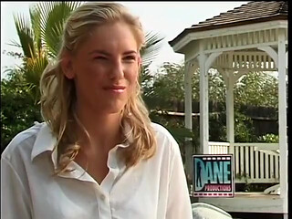 Cute blonde teen pounded hard on her bed