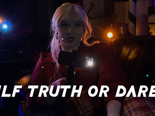 MILF plays naughty truth or dare and ends up giving the best handjobs ever.