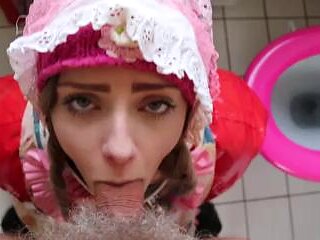 Maledom master mouth fucks cosplay slave in POV BDSM porn
