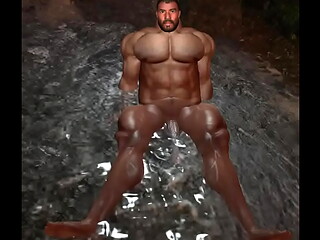 handsome hunk cam heyward in nature