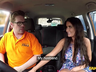 Fake Driving School - Posh cheating WIFE with BIG BOOBS fucks her driving instructor
