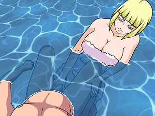 Naruto - Ninja Naruto Trainer - Part 47 - Samui Handjob in the Pool by Loveskysanx