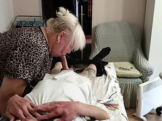 Neighbor MILF Surprise Blowjob & Cum Swallow on Massage Table - Zona901