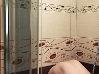 A young guy kneads his ass and at the same time jerks sweetly